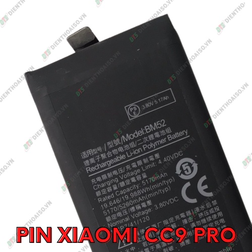 Pin xiaomi mi cc9 pro