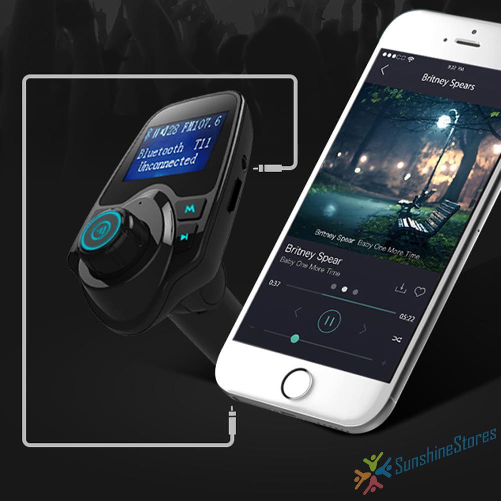 Bộ Phát Sóng Fm Bluetooth 5v 2.1a Cho Xe Hơi