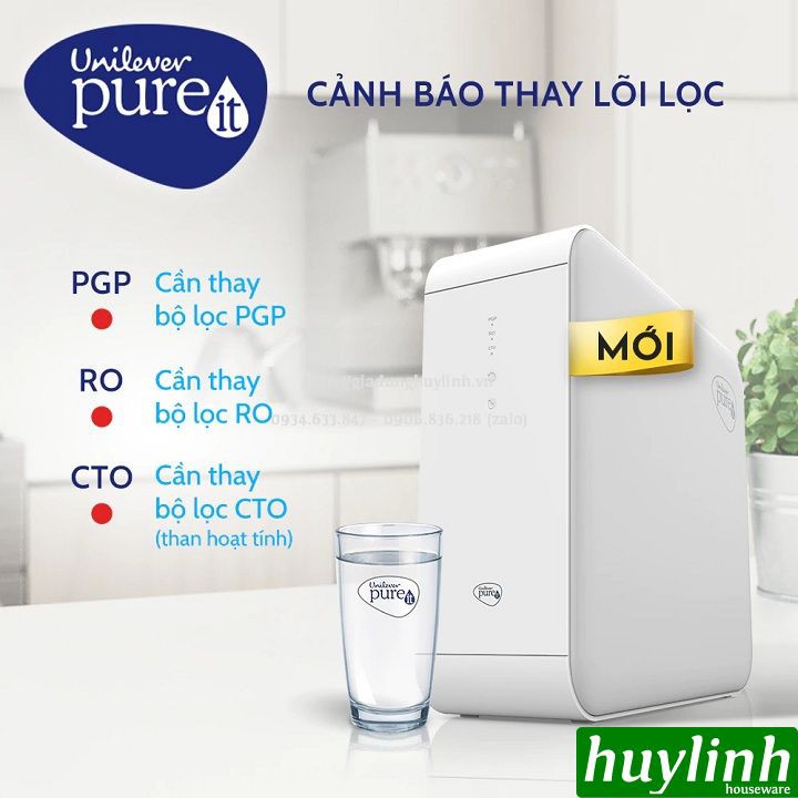 [Mã ELHAMS5 giảm 6% đơn 300K] Máy lọc nước RO Unilever Pureit Delica