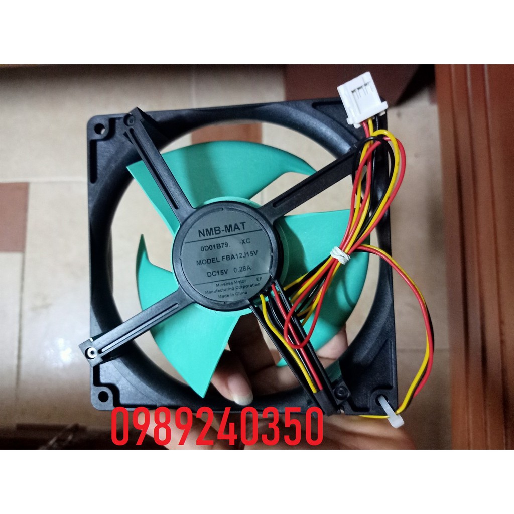 Quạt tủ lạnh DC15V - 3 dây (hình vuông 12,5x12,5cm)