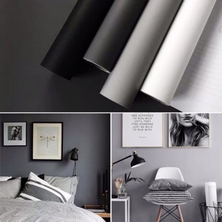 10m giấy dán tường màu trơn nhám keo sẵn khổ rộng 60cm siêu đẹp