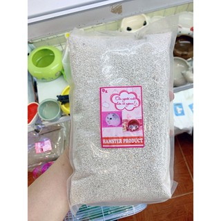 cát lót buddy trắng gói 1kg dùng lót chuồng cho hamster, có thể tái sử dụng