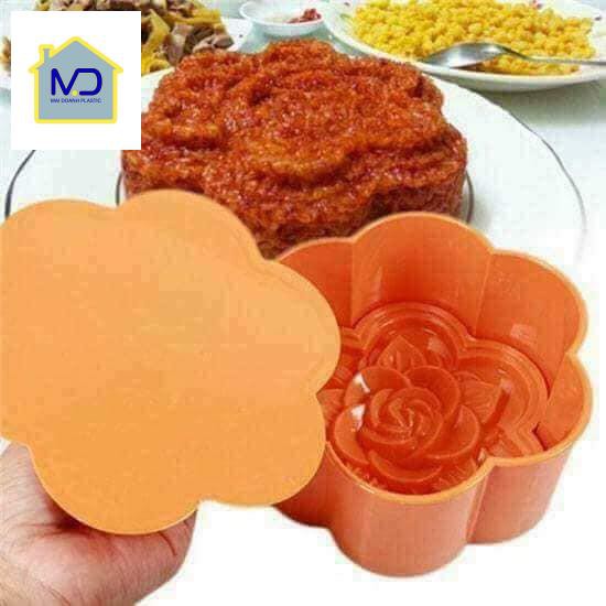 (so1 chat luong) khuôn xôi nhựa hình hoa hồng
