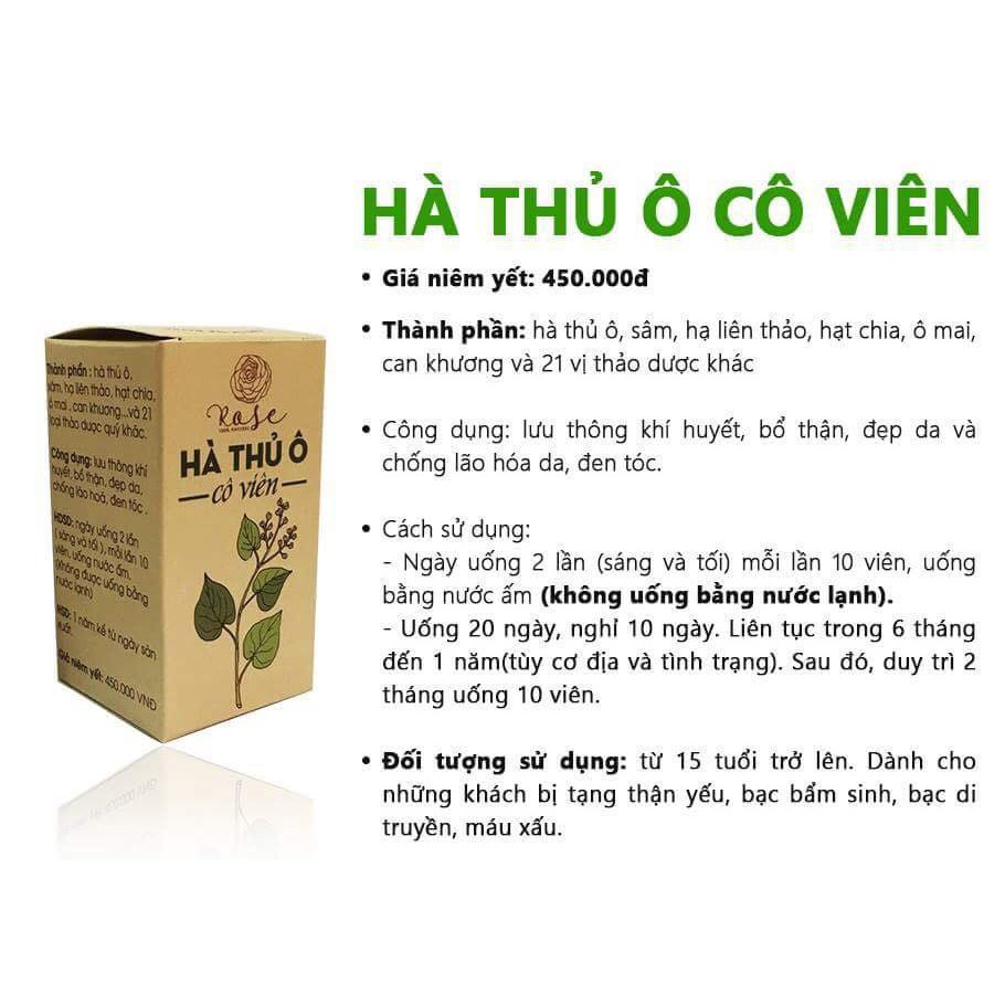 HÀ THỦ Ô CÔ VIÊN [handmade]