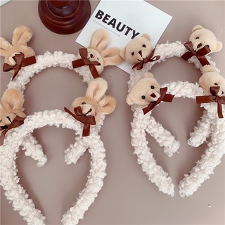 Cài tóc thiết kế tai thỏ/ gấu hoạt hình đáng yêu phong cách Hàn Quốc