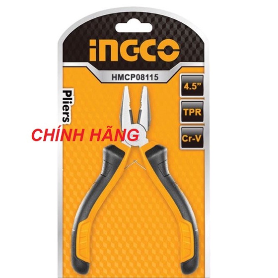 ĐỒ NGHỀ INGCO Kềm răng mini 4.5&quot;/115mm HMCP08115 (Cam kết Chính Hãng 100%)