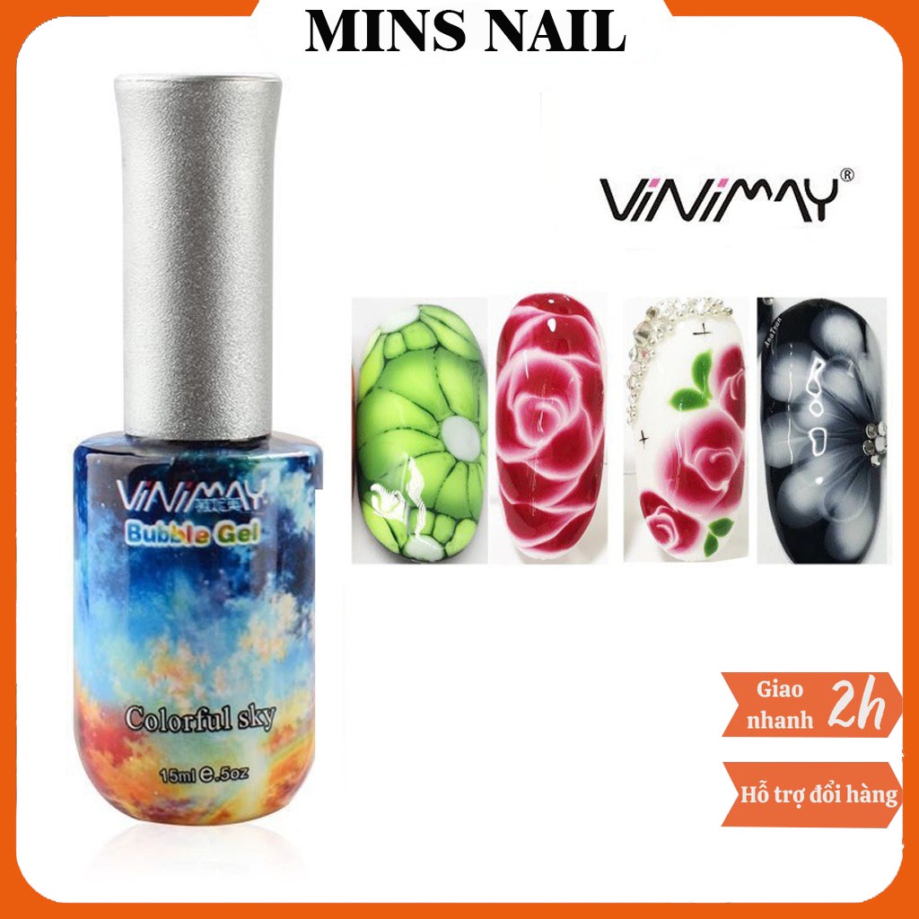 Top Loang ViniMay Chính Hãng - Gel tạo loang chuyên dụng cho ngành nail 15ml