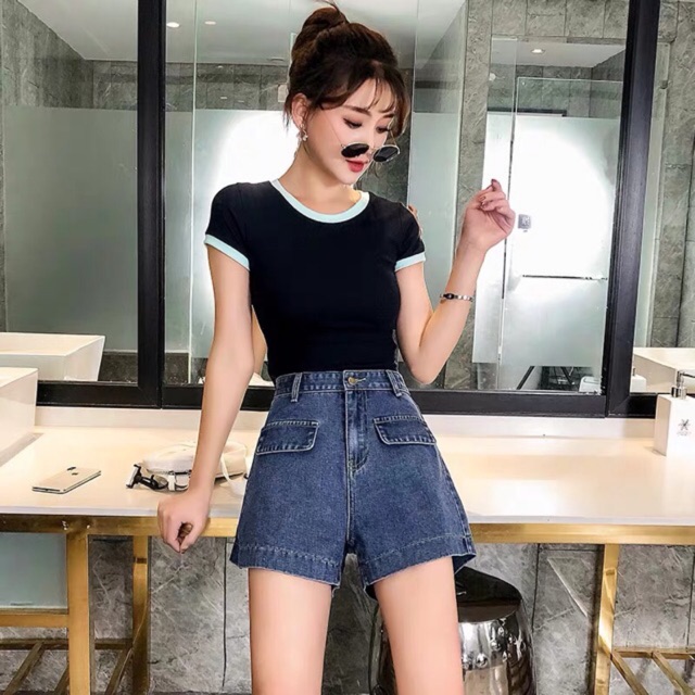 Quần Shorrts Cạp Cap Phong Cách_C12