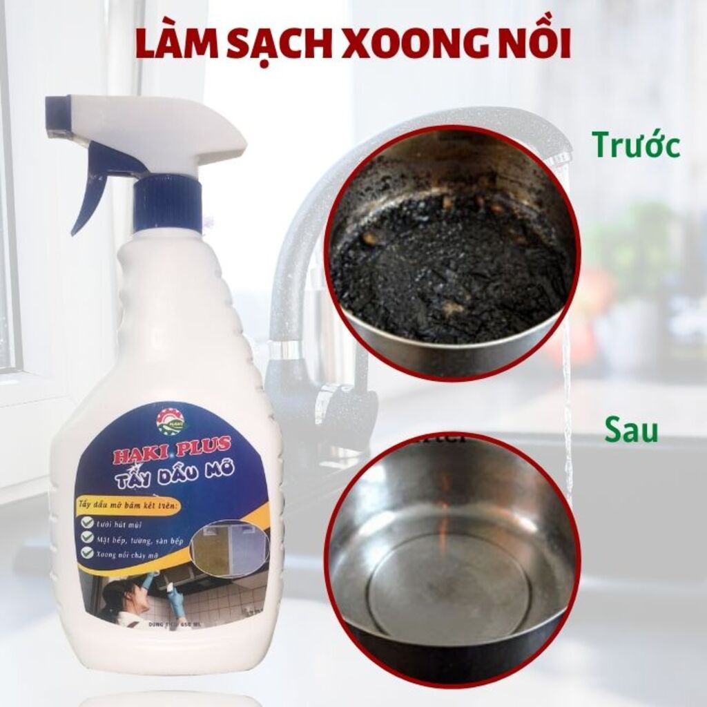 Hàng nhập khẩu Cặp đôi tẩy rửa dầu mỡ Haki nhà bếp và tẩy đa năng Haki siêu sạch siêu nhanh Liên hệ mua hàng 084.209.198