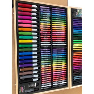 Hộp màu vẽ 220 pcs hộp gỗ