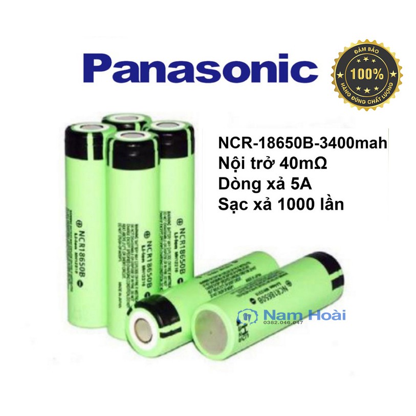 CELL PIN 18650 PANASONIC NCR18650B -  XẢ 10A mới 100%