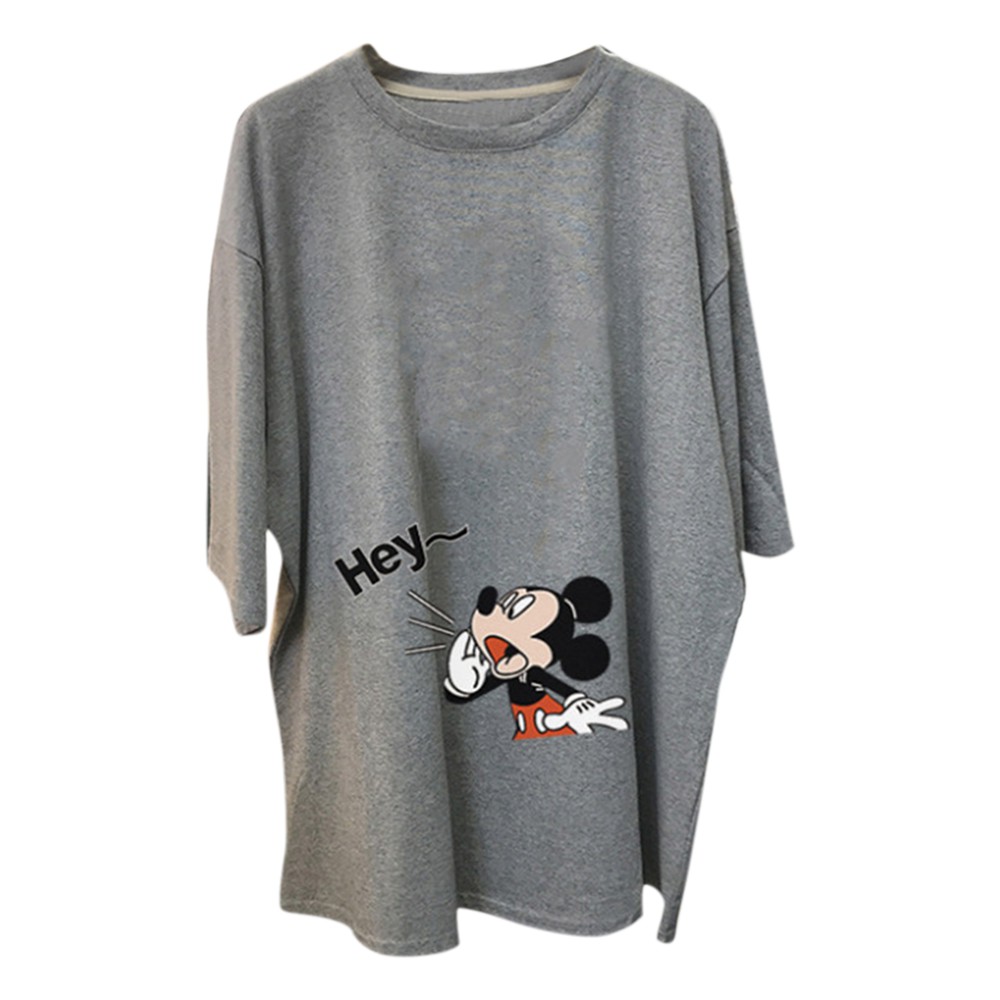 Áo Thun Nữ Tay Ngắn In Hình Chuột Mickey Thời Trang Hàn Quốc