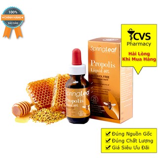 Keo Ong Spring Leaf Propolis Liquid 40% - Hỗ Trợ Giảm Các Triệu Chứng Do Nhiễm Lạnh & Cảm Lạnh