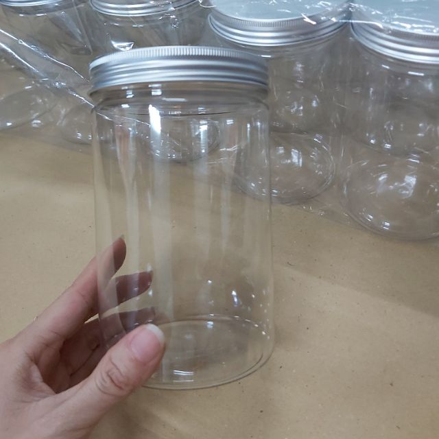 HŨ PET NẮP NHÔM 9X15CM 15K