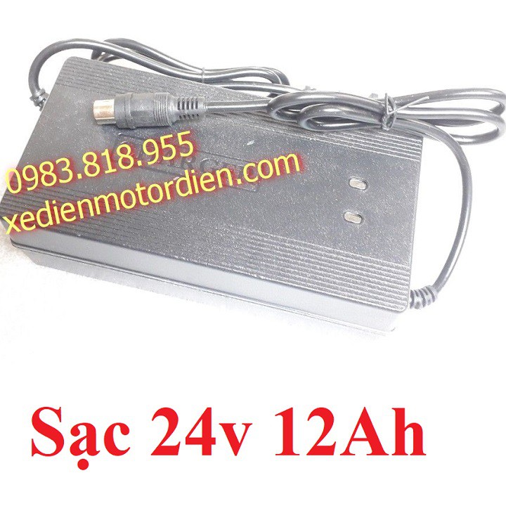 Sạc xe điện 24v 12Ah tự ngắt khi đầy - Nạp acquy