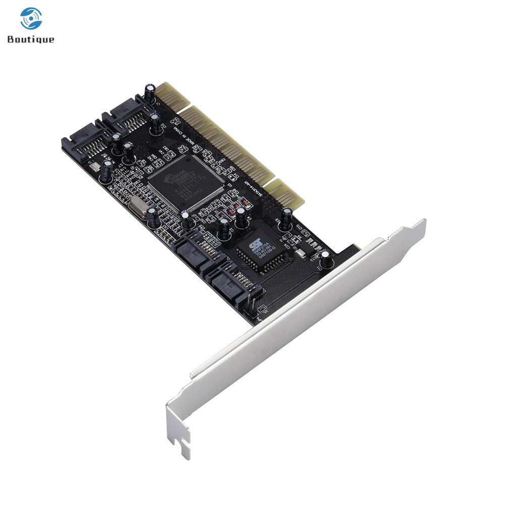 ✿♥▷ PCI to 4 Ports SATA Serial ATA RAID Sil3114 3114 Converter Controller I/O Card