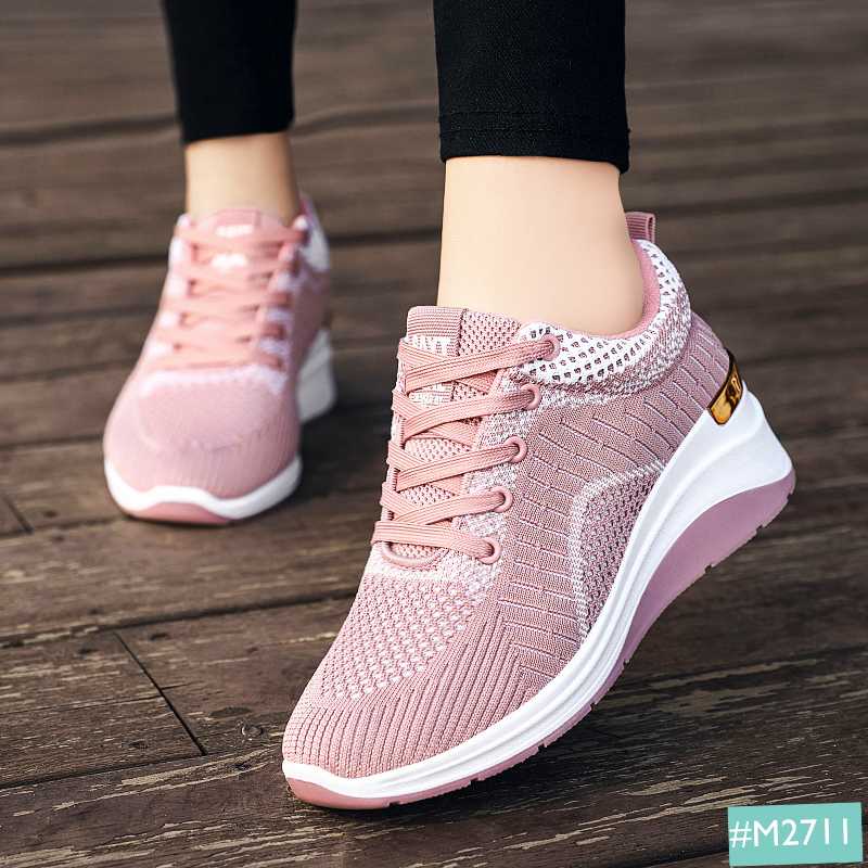 Giày Thể Thao Sneaker Nữ Độn Đế 6cm MINSU M2711 Tăng Chiều Cao 6p Hàn Quốc Phù Hợp Đi Chơi, Đi Học