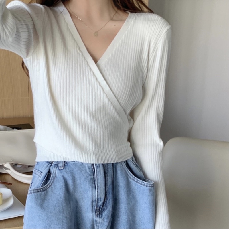 Áo len tăm buộc dây