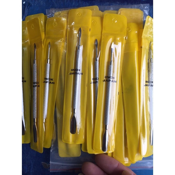 Cây đẩy da chết lấy khoé , cây cạo sơn gel inox