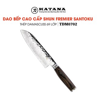 Dao bếp Nhật cao cấp Shun Premier Santoku - Dao thái đa năng thép Damascus TDM0702 (178mm)