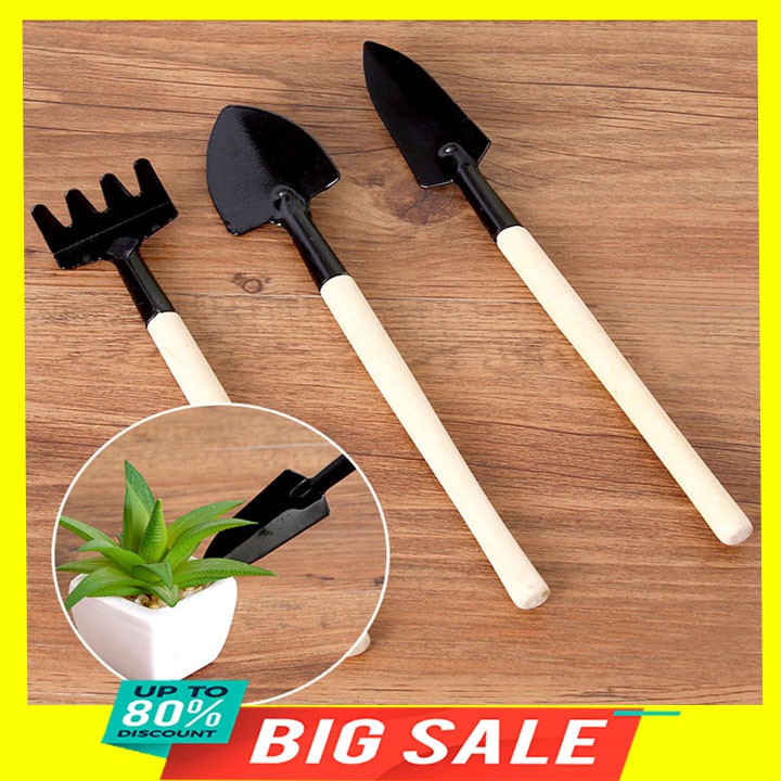 Sét 3 bộ cuốc xẻng trồng cây tiện ích ( 3 bộ)