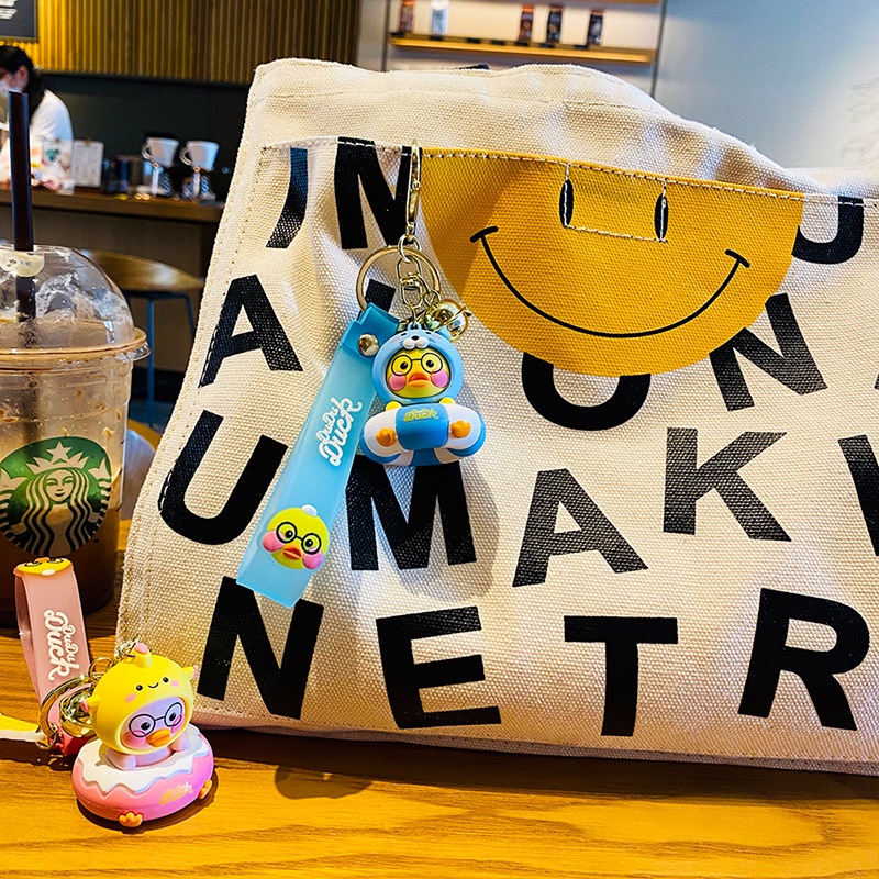 Móc Khóa Hình Vịt Con Xinh Xắn Hoạt Hình