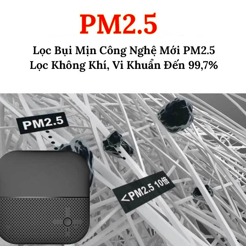 Máy lọc không khí ô tô, máy khử mùi ô tô, chống say xe, lọc bụi mịn PM2.5, xông tinh dầu-BH 12 tháng