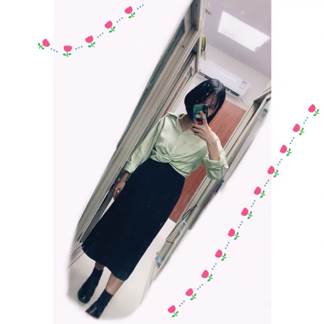 (sẵn đen 2XL ) Chân váy midi dáng suông dài ulzzang siêu xinh tiểu thư | BigBuy360 - bigbuy360.vn