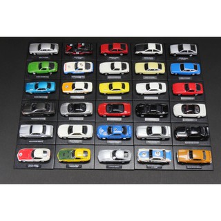 Mô hình 1/72 Tomy Bourbon 30 xe Trueno AE86 - Toyota 2000gt - Calsonic (Kim loại - Đế PVC giả da - full tem nội thất)