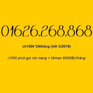 Sim lộc phát viettel o16*268.868