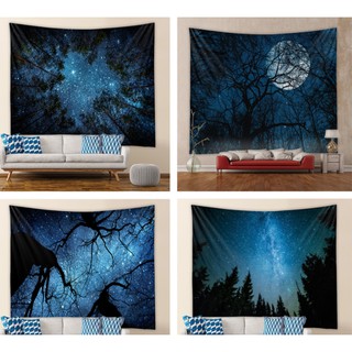 (CÓ SẴN)VẢI TREO TƯỜNG HÌNH ẢNH BẦU TRỜI ĐÊM