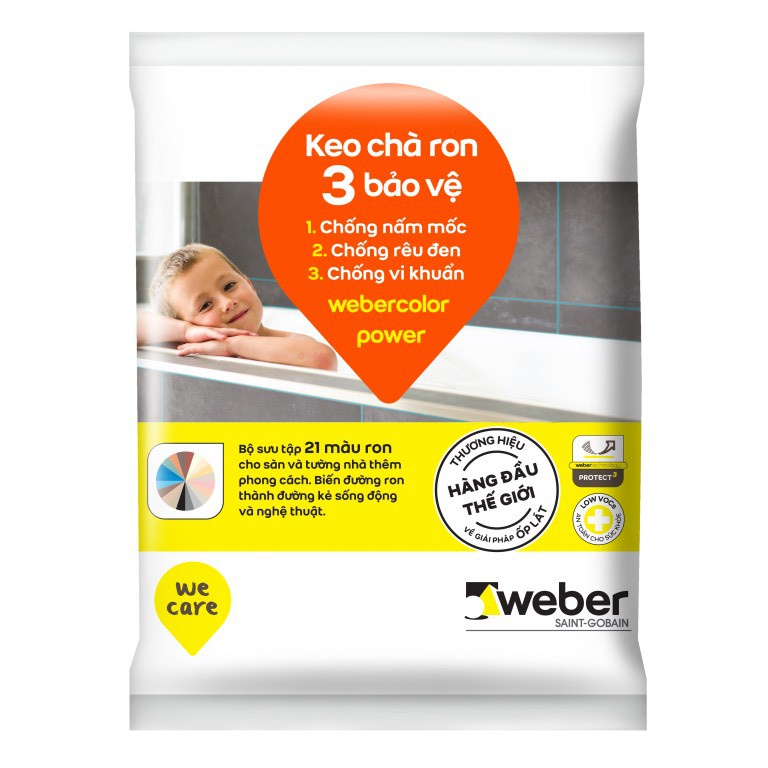 Keo chà ron Weber Power các màu, bảo vệ 3 lớp chống thấm, chống bám bẩn, nấm móc