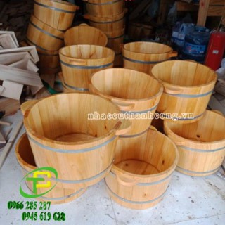 Chậu ngâm chân bằng gỗ, thùng gỗ ngâm chân có hạt massa