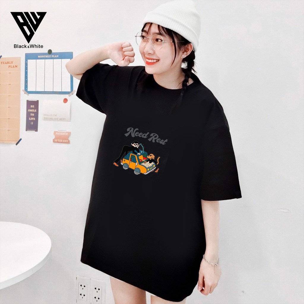 【FREE SHIP】Áo Thun Tay Lỡ nam nữ unisex in NEED REST chất vải dày mịn co dãn 4 chiều- BW Fashion