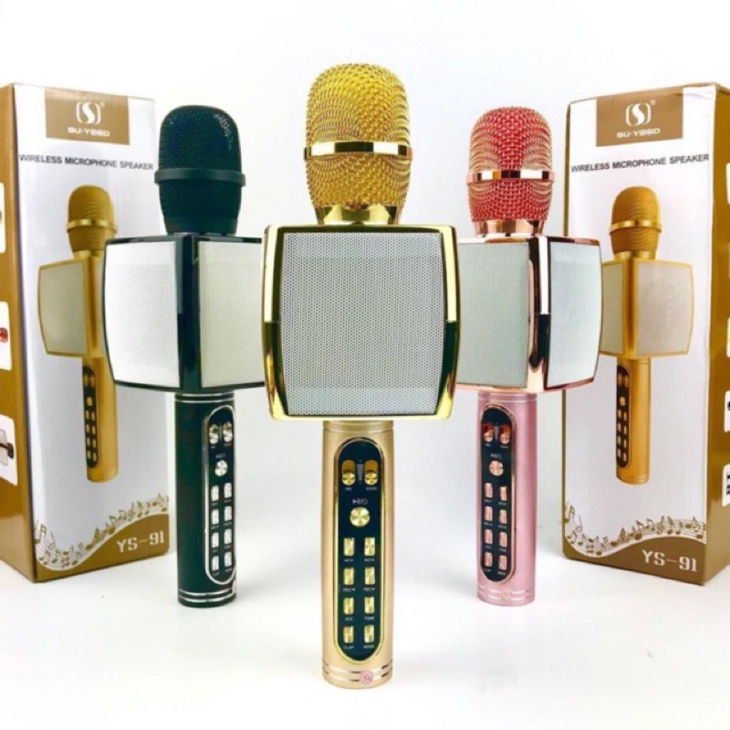 Micro Karaoke Bluetooth YS-91 Siêu Đỉnh BH 6 THÁNG