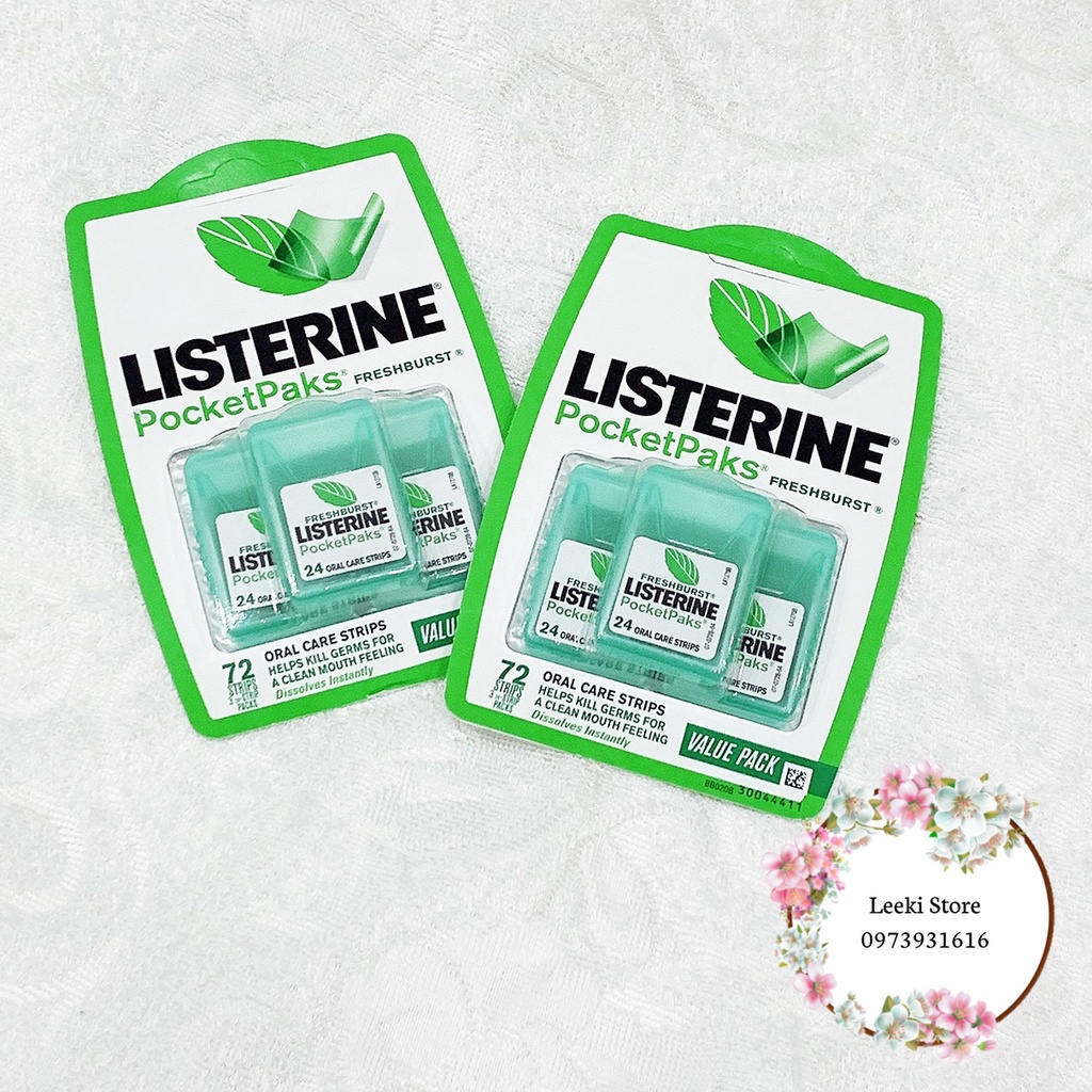 Miếng Ngậm Thơm Miệng Listerine Pocketpaks Freshburst 72 miếng