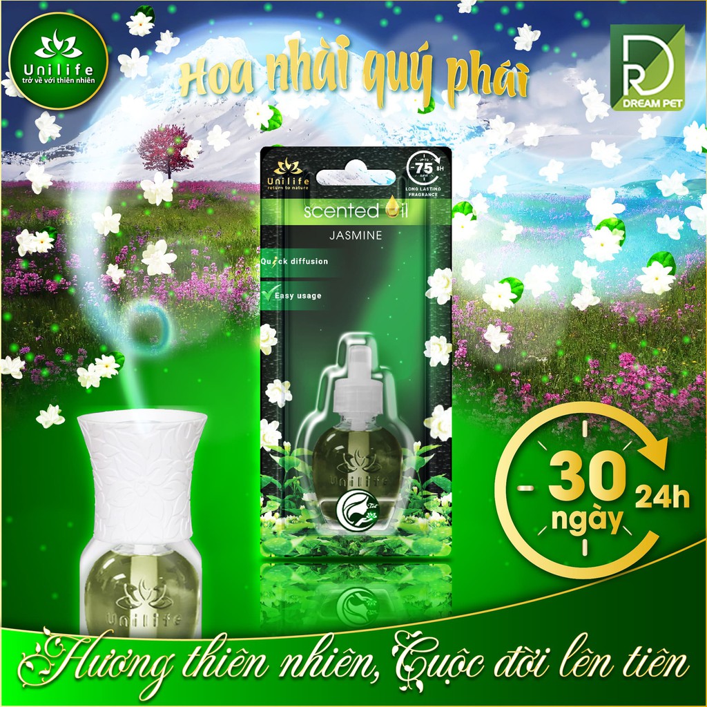 [ CHÍNH HÃNG ] Tinh dầu Hoa Nhài nguyên chất ❄chai 30ml❄ tinh dầu thiên nhiên nguyên chất hương Hoa Nhài Unilife