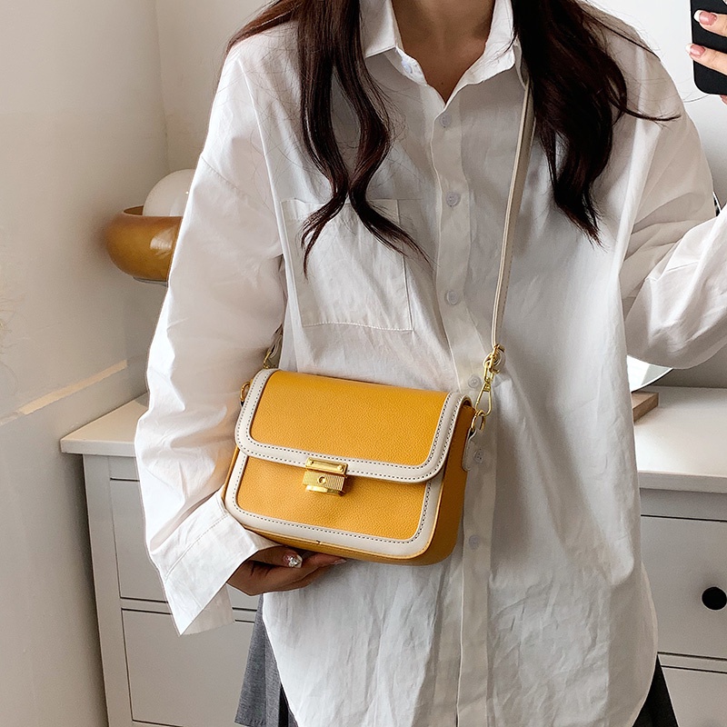 Túi Đeo Vai Màu Sắc Tương Phản Thời Trang Cho Nữ