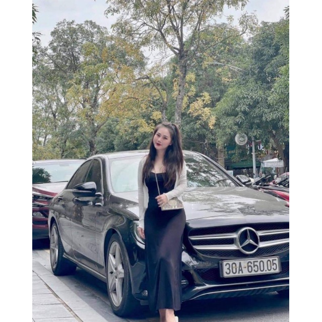 Sét váy 2 dây + áo cadigan mỏng