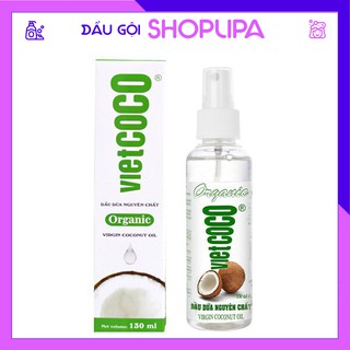 Dầu dừa làm đẹp organic vietcoco shoplipa100% nguyên chất ép lạnh chai xịt 130ml