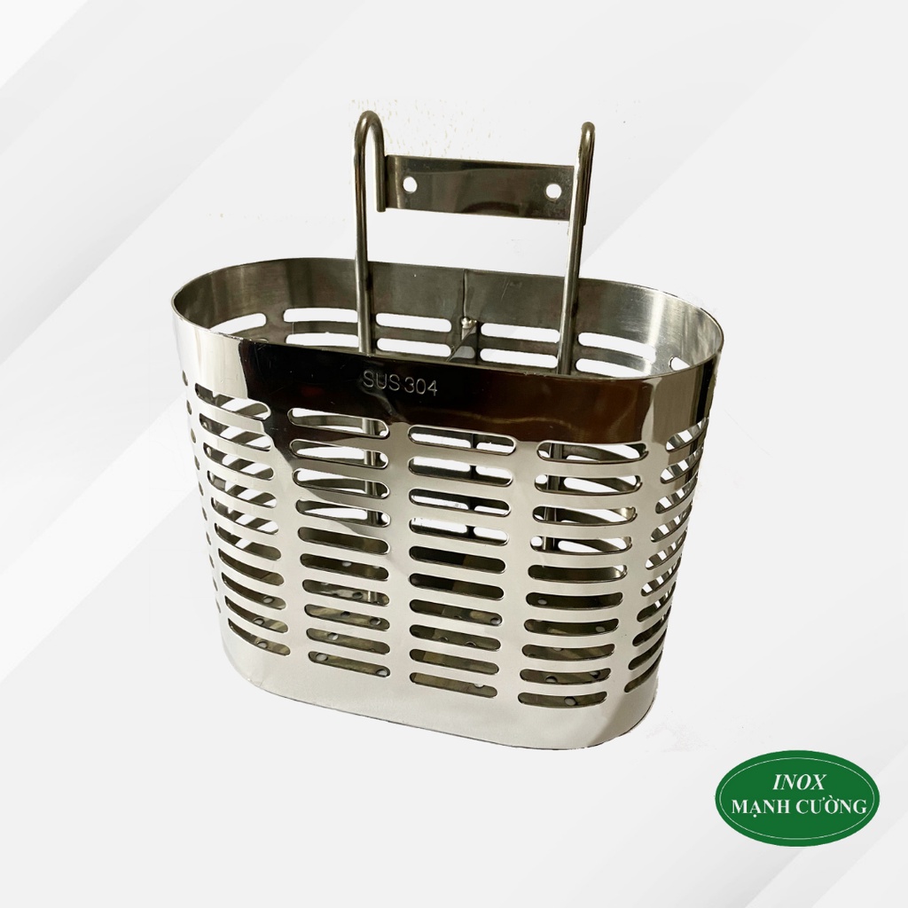 Ống đũa bầu 2 ngăn inox cao cấp - Giỏ đựng muỗng đũa 2 ngăn inox 304 cao cấp