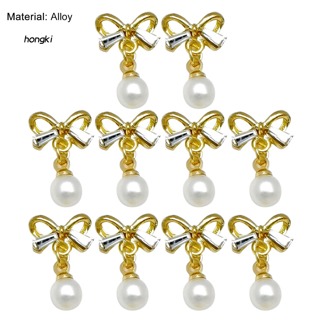 Set 10 Phụ Kiện Trang Trí Móng 3D DIY Độc Đáo Màu Sắc