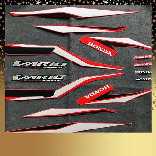[CỰC RẺ] Tem rời dán full xe Honda VARIO 2019 hàng siêu bền như zin ( ĐỎ ĐEN TRẮNG )