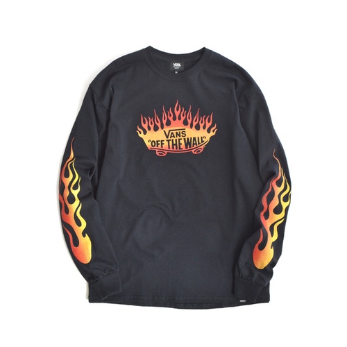 Áo Thun Tay Dài In Chữ vans burning Otg Size l / s Với 2 Màu Tùy Chọn