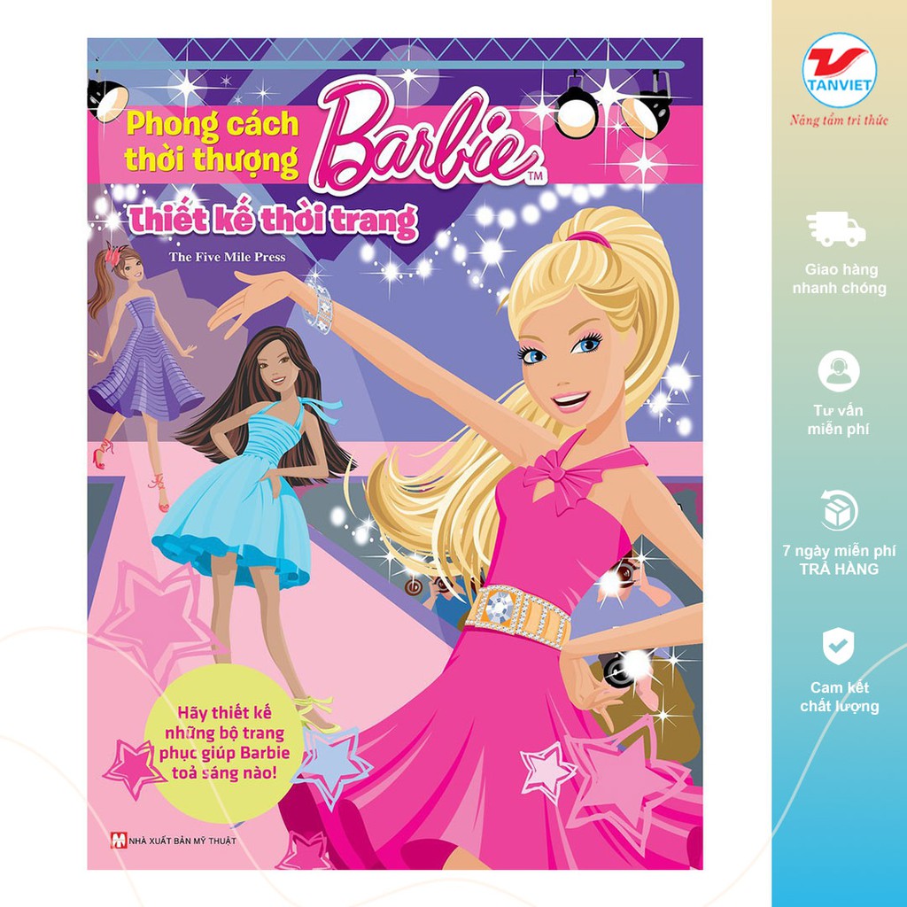 Sách Ghép Hình Barbie Thủ Công Dựng Hình Thời Trang Phong Cách Thời Thượng