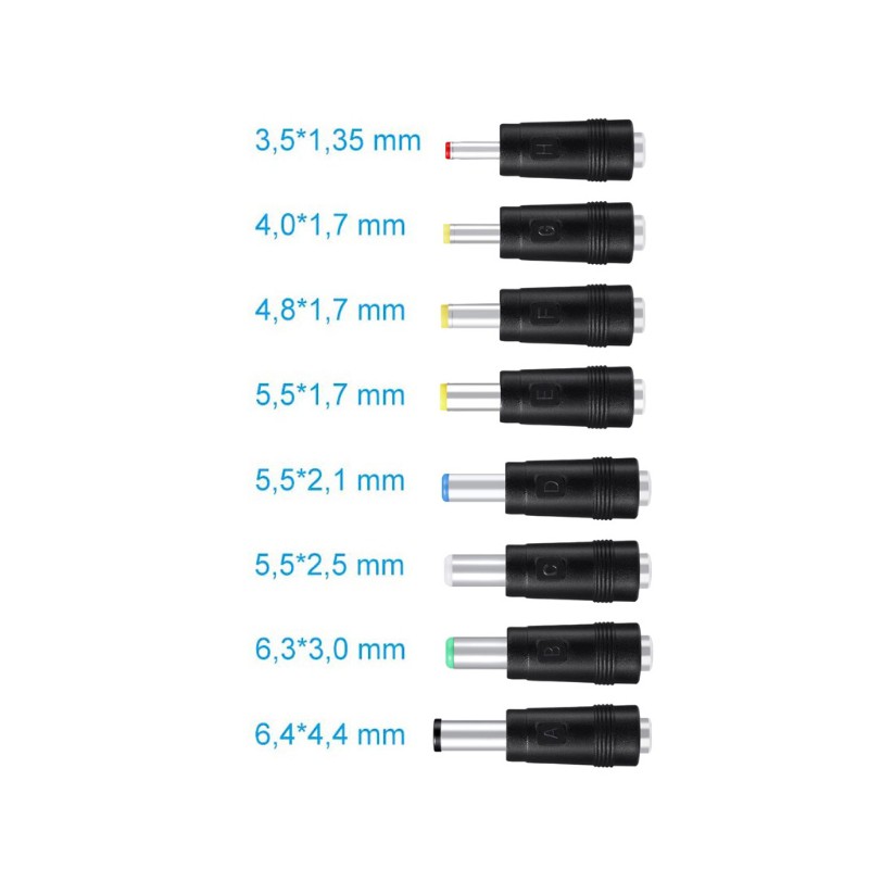 Dây cáp sạc 8 trong 1 chuyển đổi Usb sang Dc 5.5x2.1mm cho quạt và đèn LED