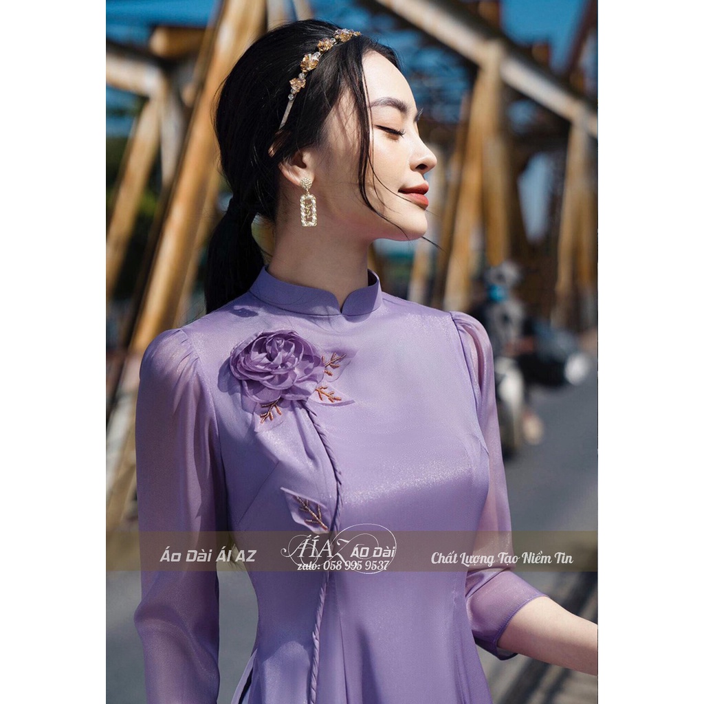 Áo Dài Cách Tân Nữ Thủ Công 4 Tà AZ07