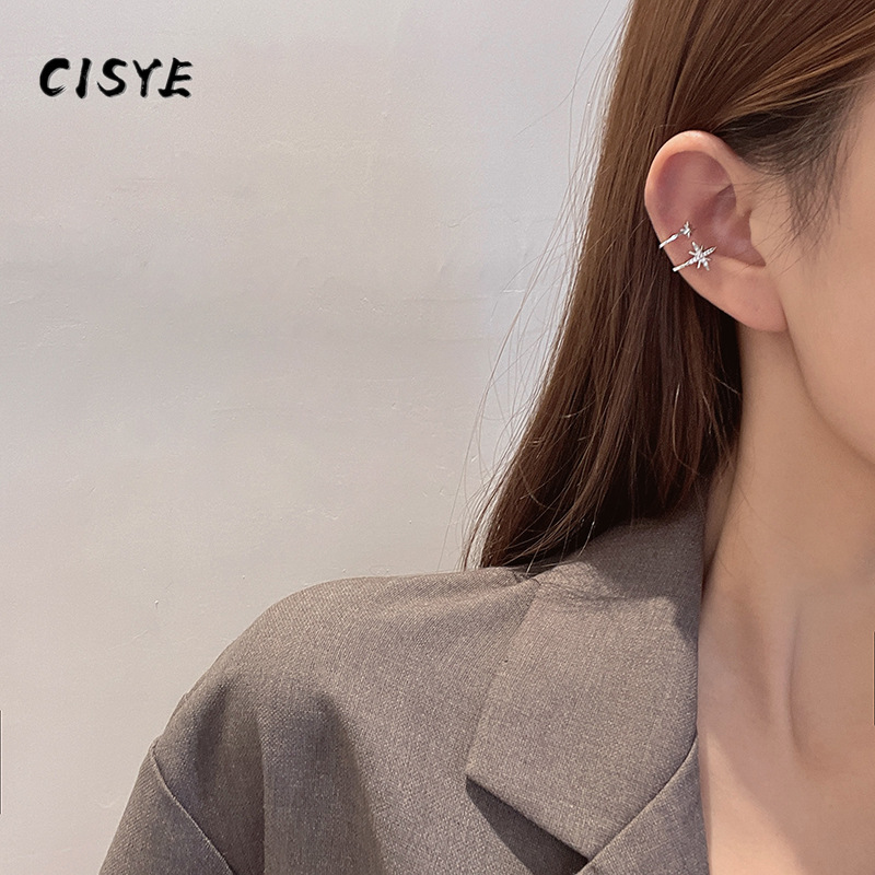 Đôi khuyên kẹp vành tai hình ngôi sao thời trang Hàn Quốc cho nữ