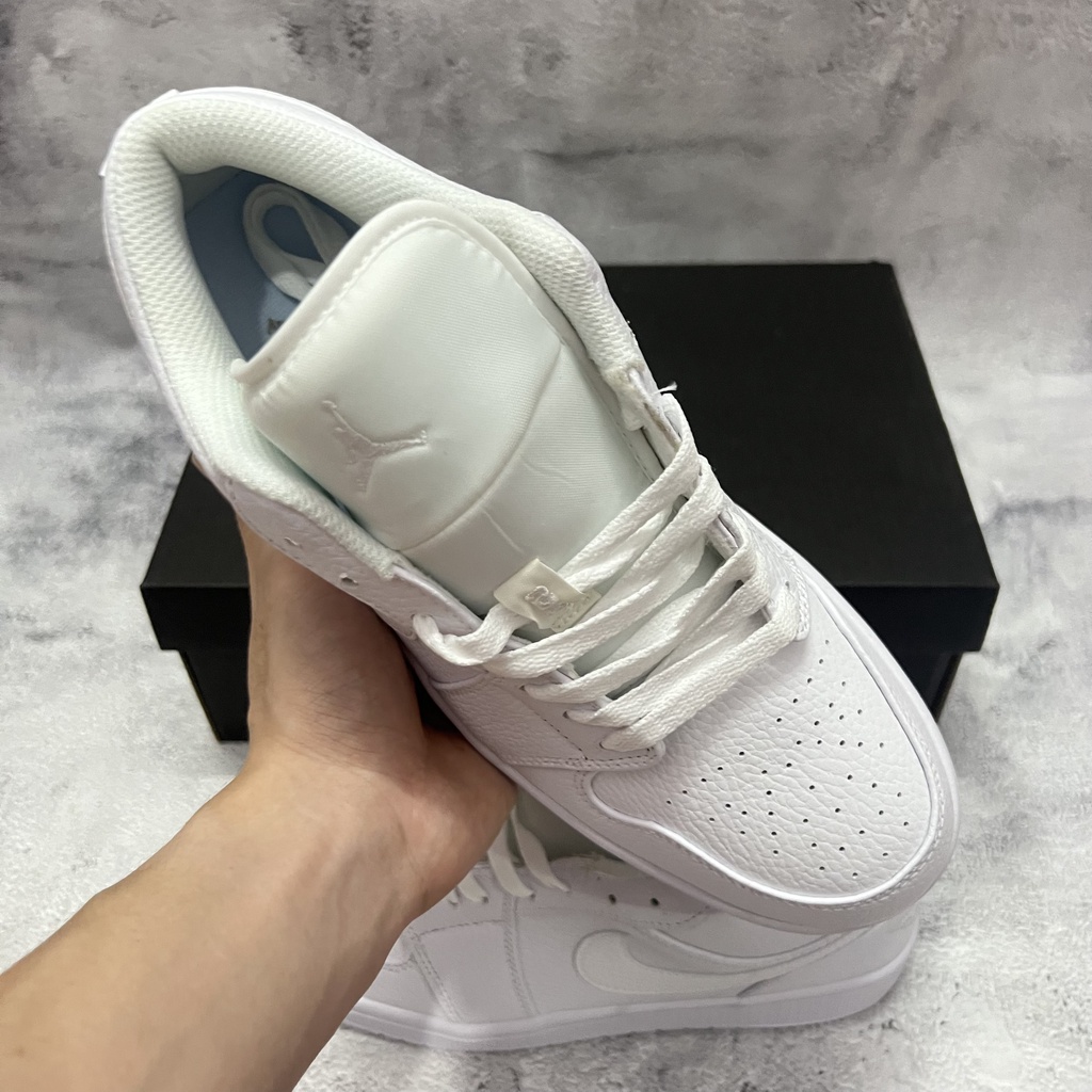 Giày Thể Thao Jordan 1 Low Triple White - Bản Cao Cấp