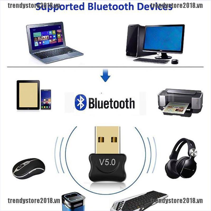 TREND 1Pc USB Bluetooth 5.0 Adapter Transmitter Receiver Audio Wireless for PC Laptop